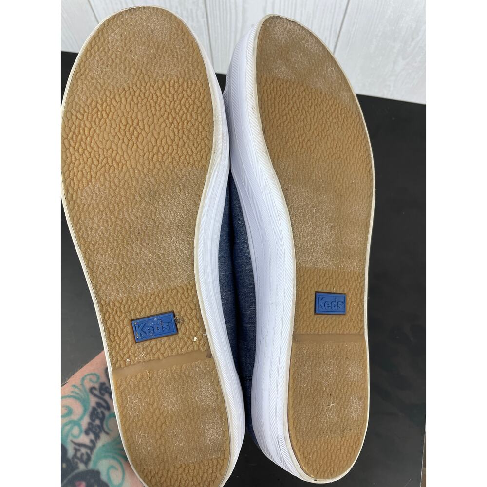 Keds Triple Kick Chambray Blue Flatform Sneakers Sz 10 - Picture 7 of 9
